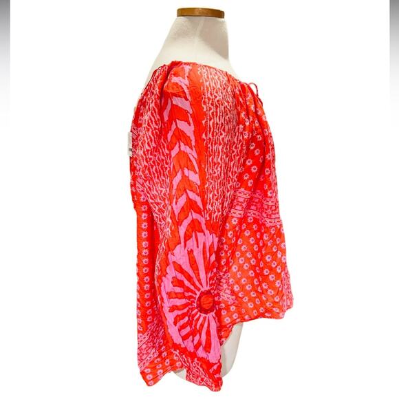 FREE PEOPLE WOMEN'S ELENA PRINTED TOP Size Large NWT - Picture 6 of 13